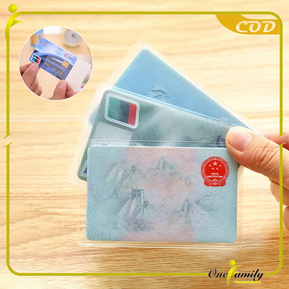 

EC ONE-C1203 Plastik Pelindung Kartu ATM SIM KTP Transparan Sampul Cover Anti Gores / Sarung Pelindung Credit Card Tahan Air Serbaguna