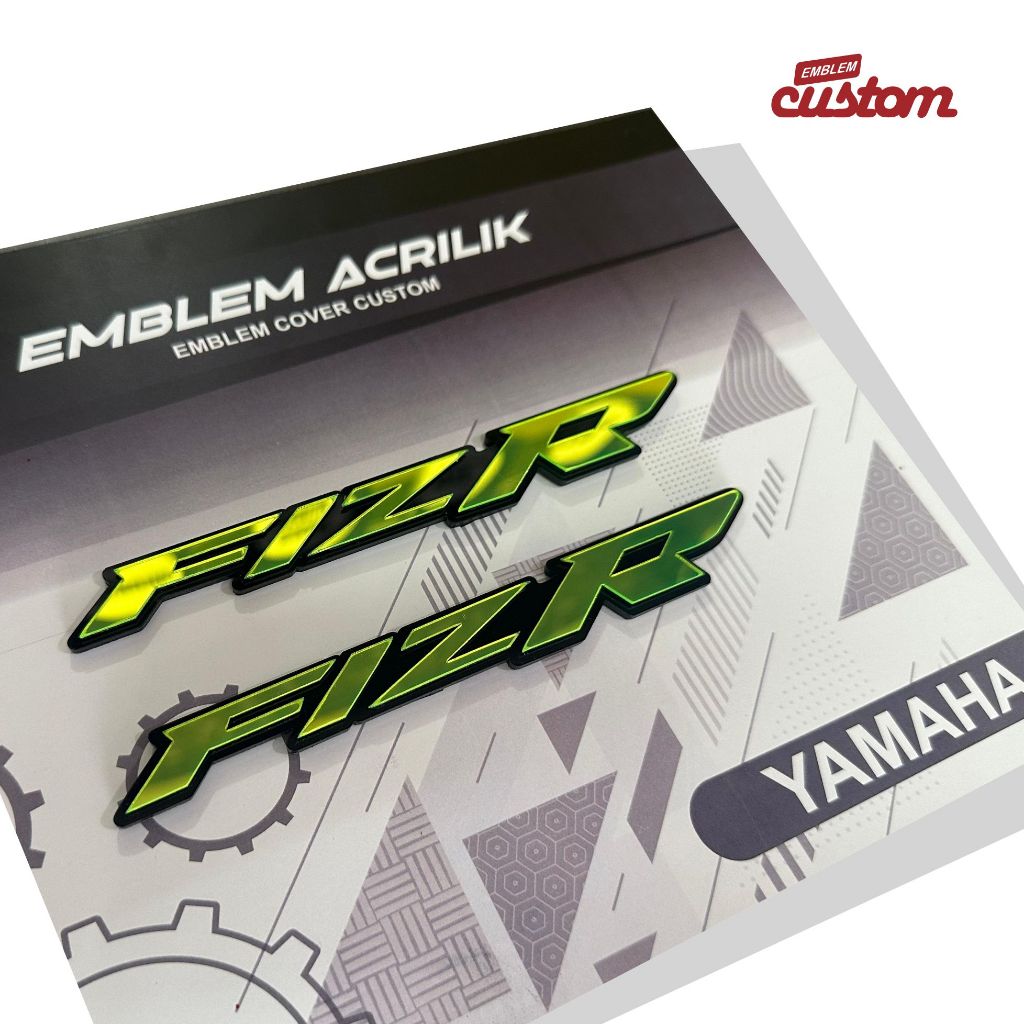 Emblem Akrilik Yamaha F1ZR Timbul 3D | Stiker Logo Motor Yamaha | Emblem F1ZR Custom Sport