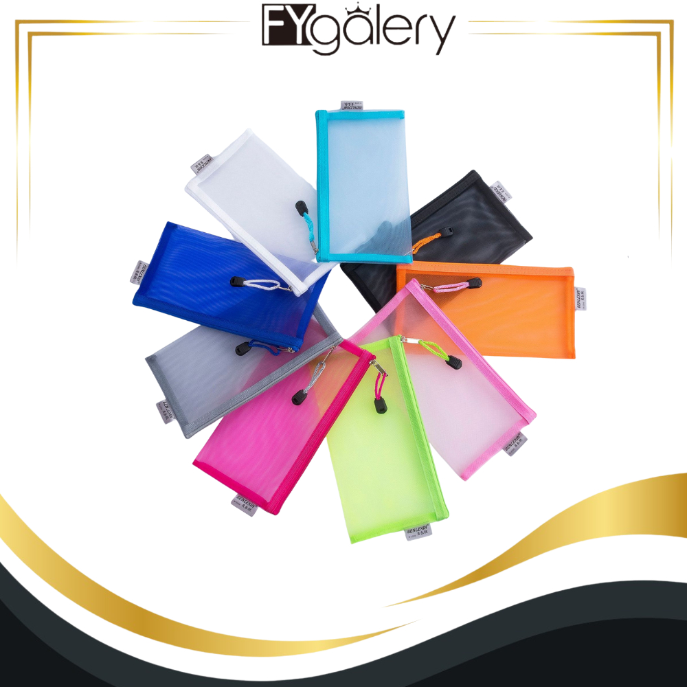 

FYgalery KOTAK PENSIL TEMPAT PENSIL JARING TRANSPARAN TEMPAT PENSIL TRANSPARANT POLOS IMPORT Y3420