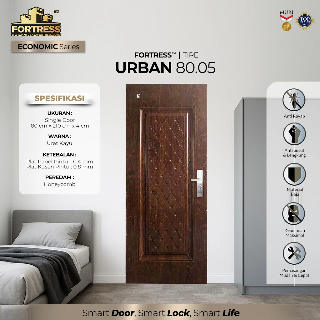 PINTU BAJA FORTRESS URBAN 80.05 (80 X 210 X 4 CM)