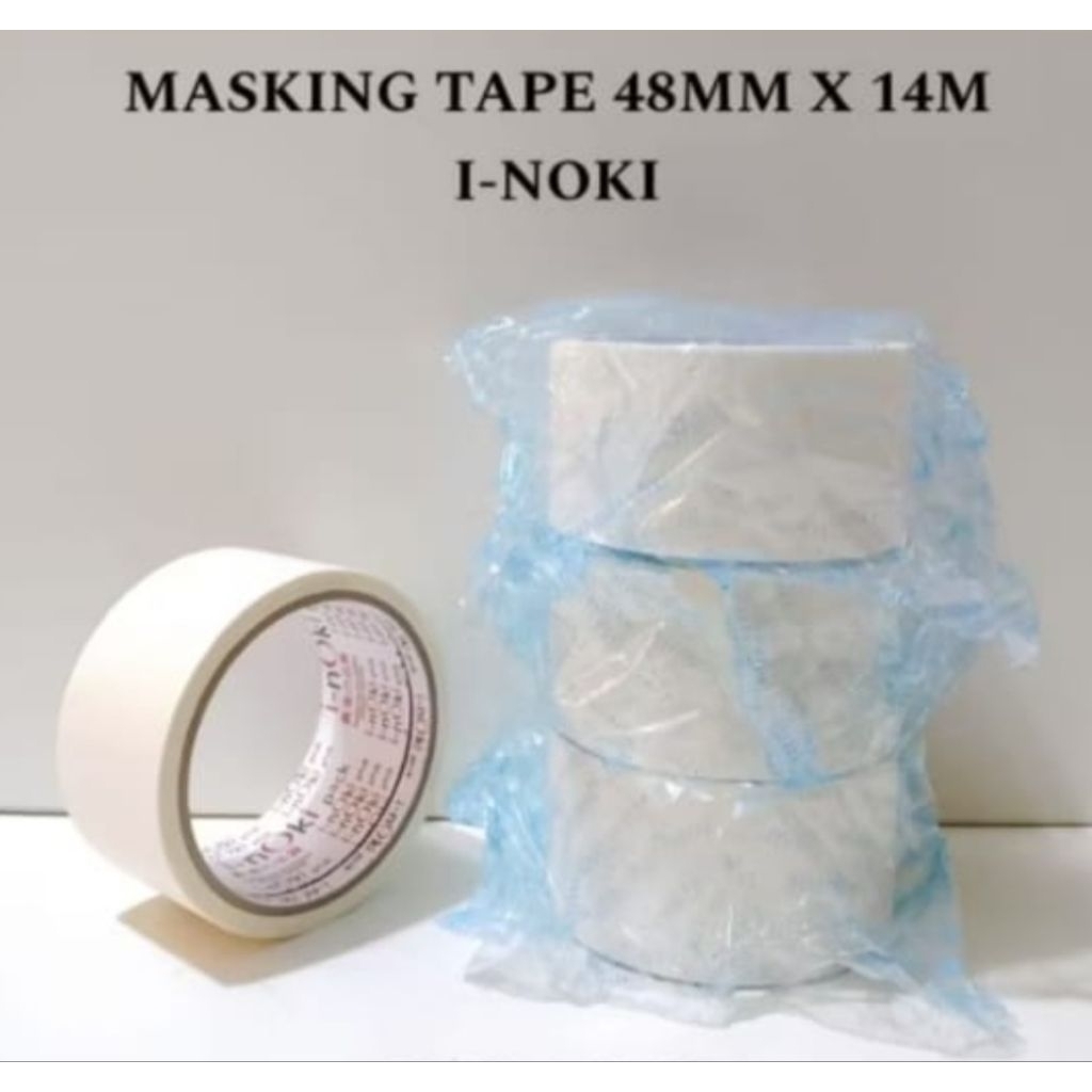 

Lakban Kertas 2 Inch / Masking Tape 2 Inch ( 48 MM x 14 Meter ) Merk Enoki 1 Pcs