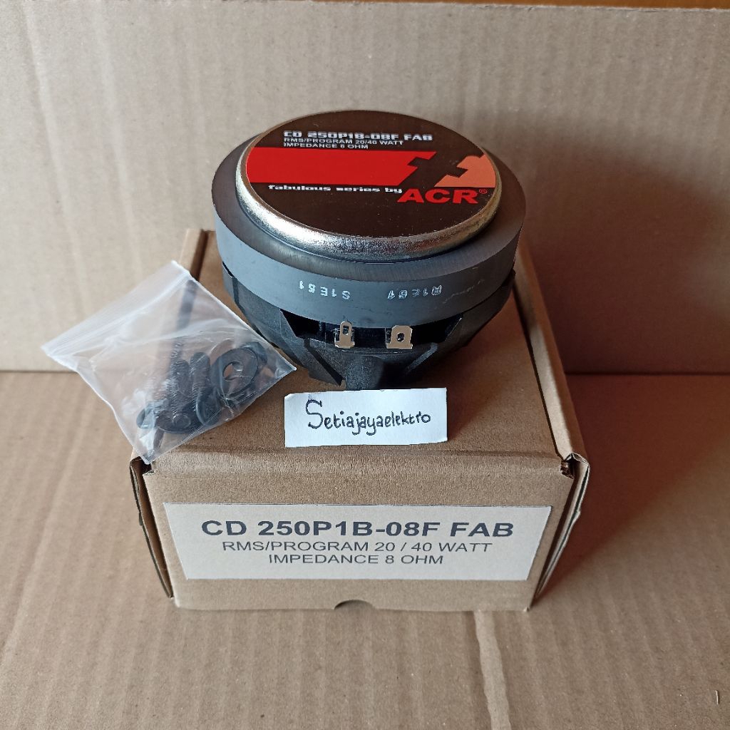 compression driver tweeter acr CD 250P1B-08F Fab Twitter acr FABULOUS series original