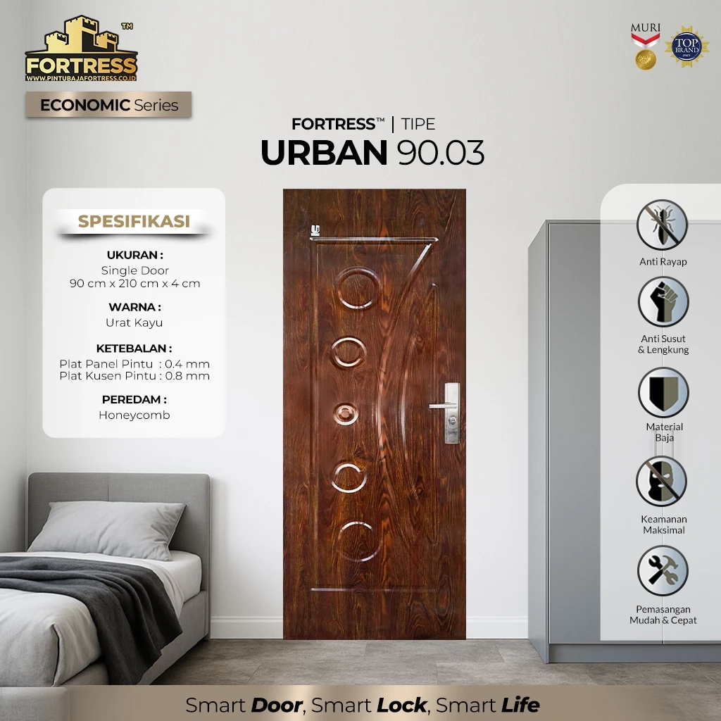 PINTU BAJA FORTRESS URBAN 90.03 (90 X 210 X 4 CM)