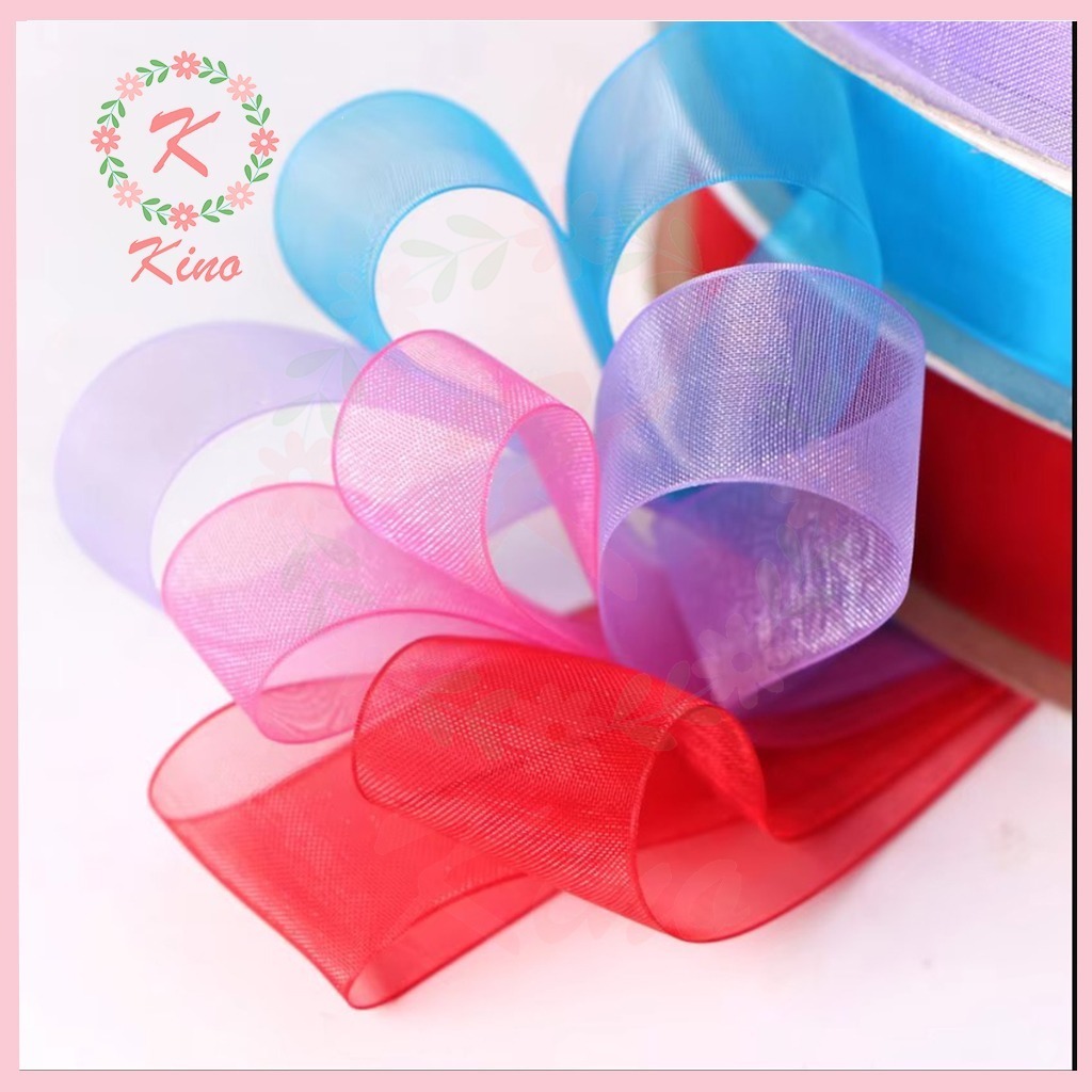 

[PER SLOP] Pita Organdi Polos 1 inch Aksesoris Hantaran Hampers