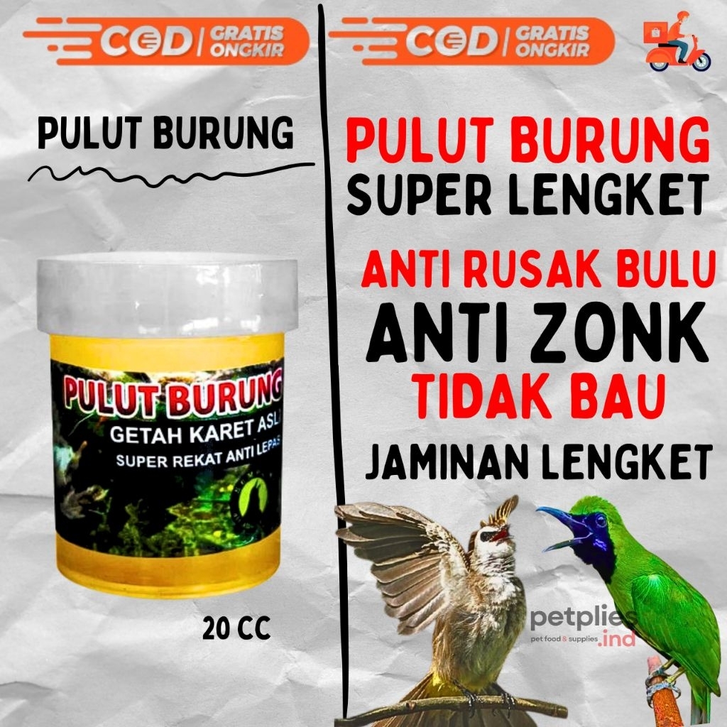 PULUT BURUNG SUPER LENGKET SEMPATI 20 GRAM - PULUT BURUNG LEM JEBAKAN BURUNG GETAH KARET BURUNG TRUC