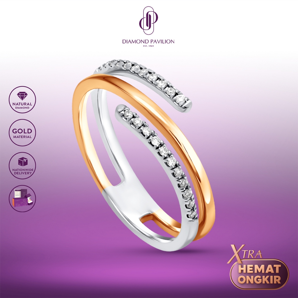 Diamond Pavilion Cincin Emas Batu Berlian Cheryla Ring