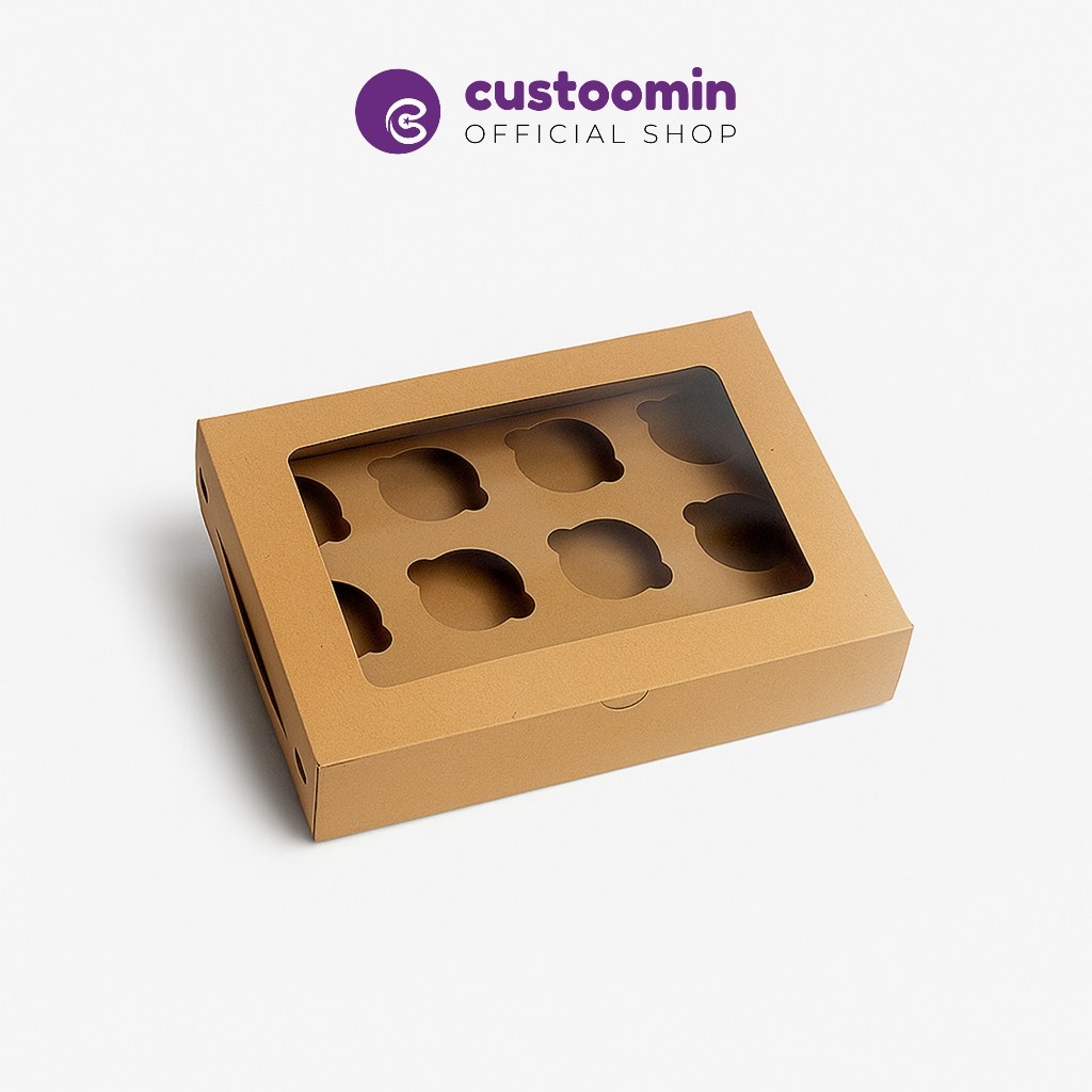 

2534 Kardus Cupcake Box isi 12 (Uk. 25x34x7,5 cm) - Box Kue Snack - Kardus Pudding | Custoom.in