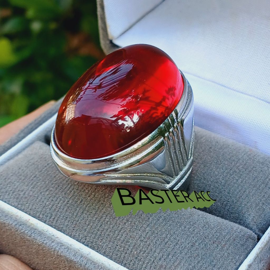 CINCIM BATU MERAH SIAM BANGKOK JUMBO RING TANAM TITANIUM