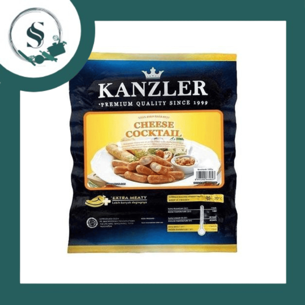 

(SM) KANZLER CHEESE COCTAIL SAUSAGE EXTRA MELT 500GR | Frozen Food Kanzler Cheese Coctail Sausage 500gr