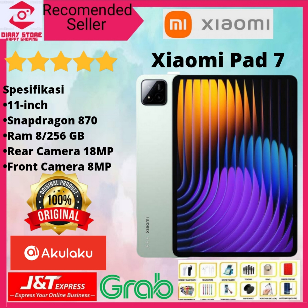 Xiaomi Pad 7 RAM 8/256 GB Snapdragon 7+ gen 3 Garansi Resmi Xiaomi Indonesia