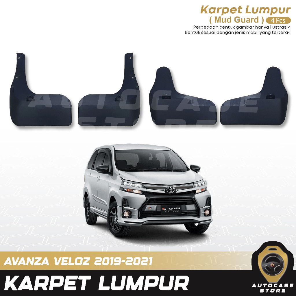 KARPET LUMPUR MOBIL AVANZA VELOZ 2019 2020 2021 KOMPLIT DEPAN BELAKANG 1SET 4PCS