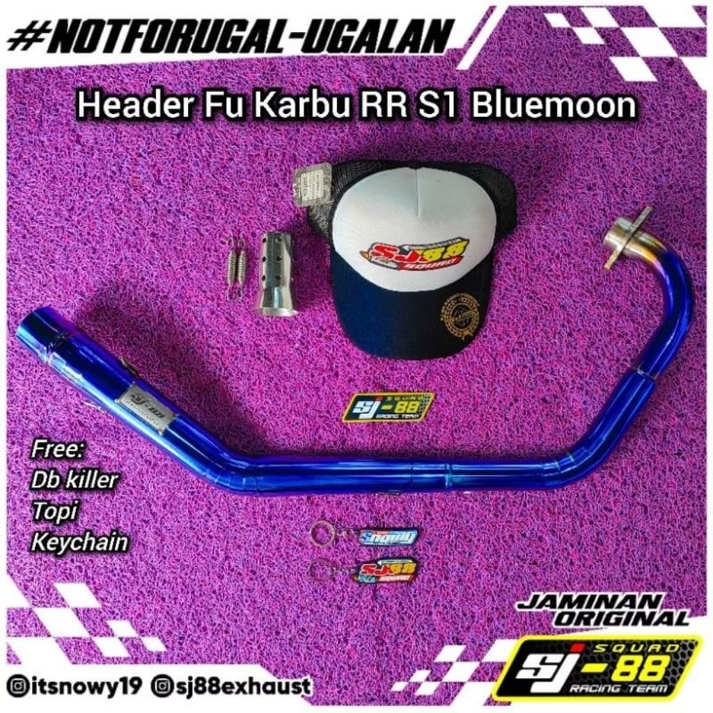 Header Leheran SJ88 Satria Fu Karbu RR S1 Bluemoon