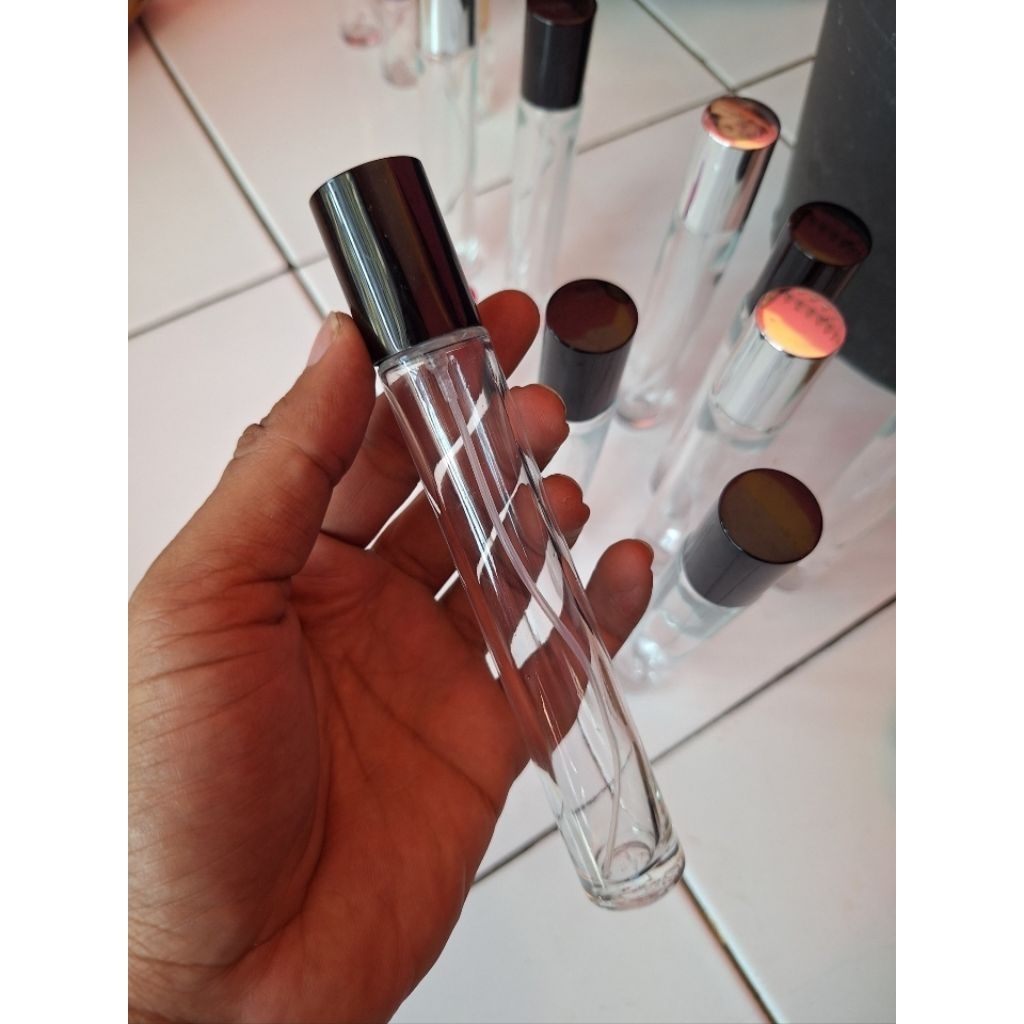 BOTOL PARFUM KACA LILIN 30ML+Spray,tutup