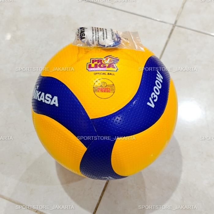 ORIGINAL BOLA VOLY VOLLEY VOLI VOLLY MIKASA V300W - V 300W ORIGINAL MADE IN THAILAND HOLOGRAM SUNRIS