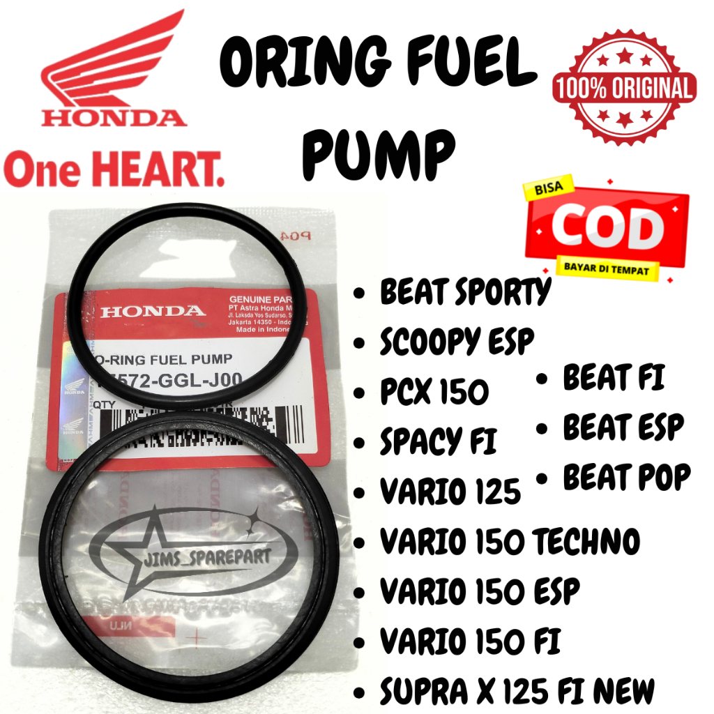 ORING FUEL PUMP HONDA KZL BEAT SPORTY FI ESP POP PCX SPACY VARIO TECHNO 150 X 125 FI NEW / BARU SEAL
