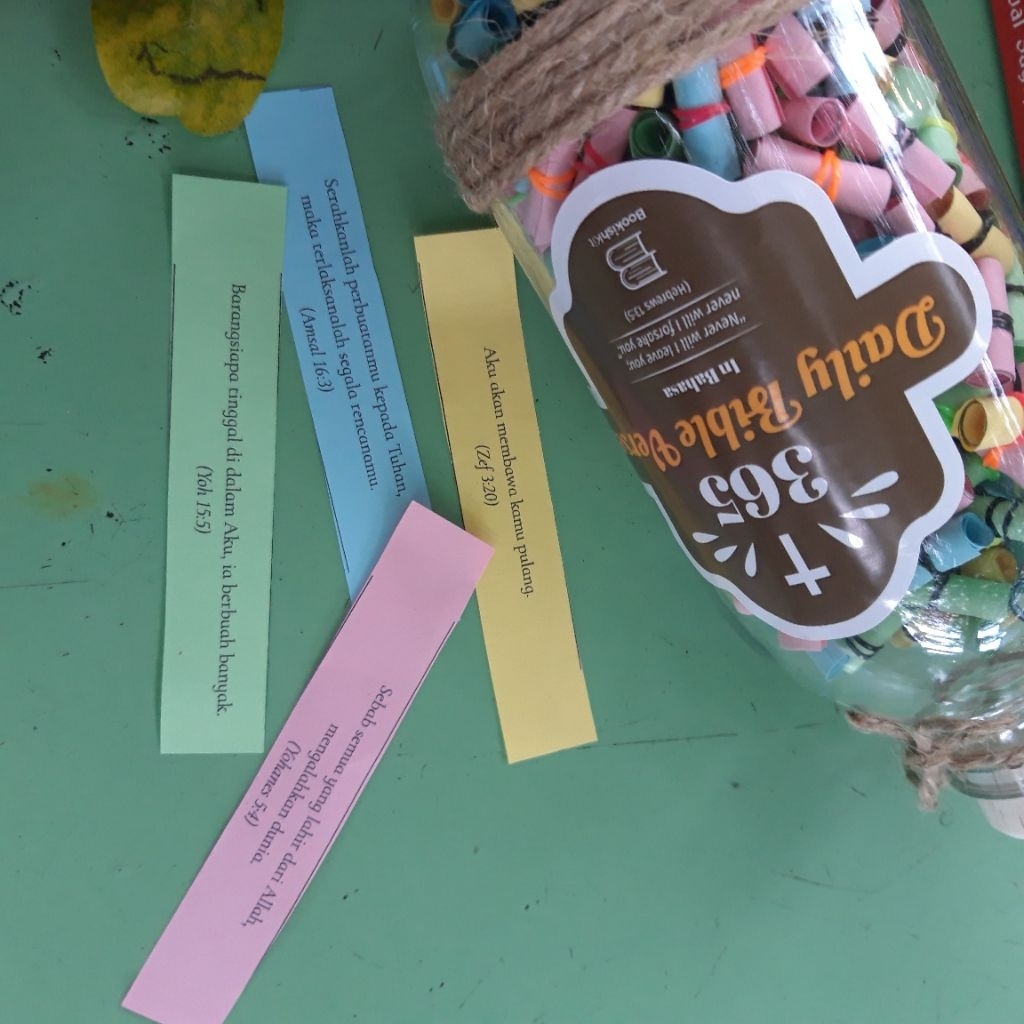 Bakulanku1717 365 Pcs Ayat Alkitab Harian-Jar Ayat Alkitab-Daily Bible Verses-Kado Unik-Hadiah