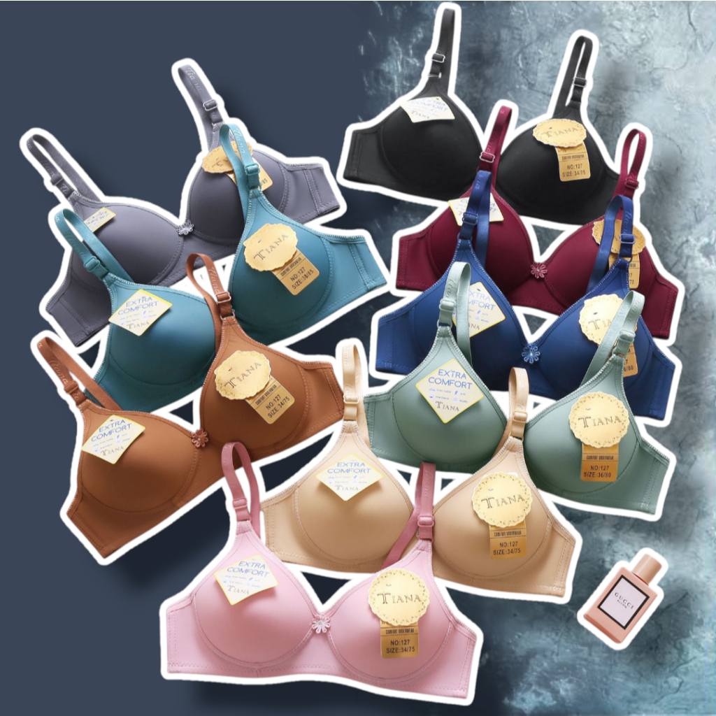 Bra Tanpa Kawat Busa Sedang Uk 32 - 38 Cup A Kait 2 Tanpa Kawat Busa Sedang