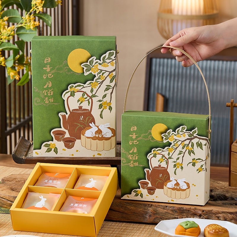 

NEW 2025 Kotak mooncake sekat 4 kotak kue bulan sekat 6 50gr 75gr mooncake box