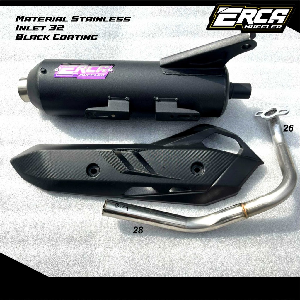 Knalpot standar racing ERCA muffler Original Vario Beat Mio Aerox Nmax PCX Scoopy 2016