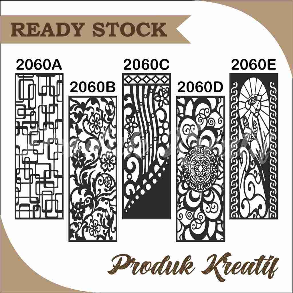 Plat Besi Tebal 1,5mm Laser Cutting Ornament Pagar Rumah Desain Abstrak
