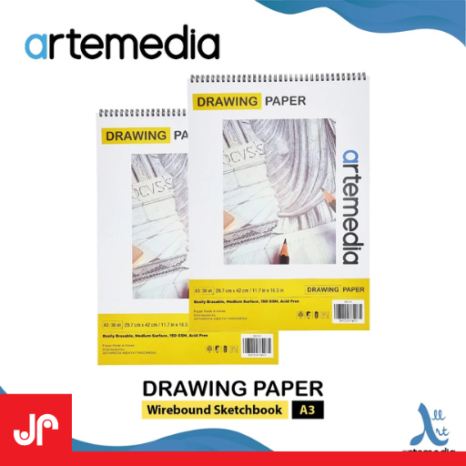 

ARTEMEDIA SKETCHBOOK A4 A3 DRAWING PAPER / BUKU SKETSA 150GSM / BUKU GAMBAR SKETSA