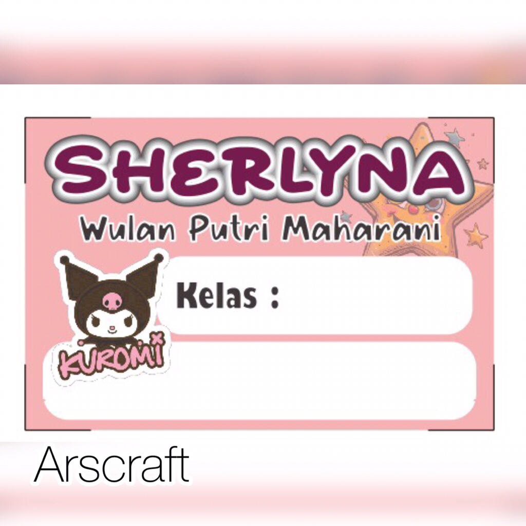 

STIKER LABEL NAMA isi 40pcs MATA PELAJARAN SAMPUL BUKU REQUEST NAMA PAUD TK SD COD