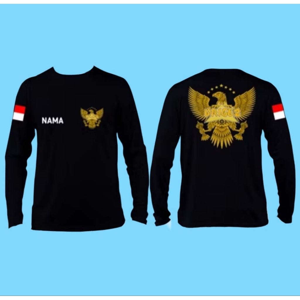 KAOS T SHIRT BRIGEZ PANJANG FREE NAMA