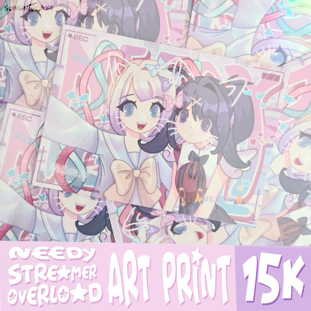 nso holographic art print ame kangel needy streamer overloaf