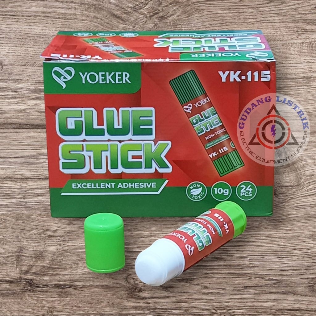 

1 Buah Glue Stick YOEKER 10gr YK-115 Lem Kertas Model Lipstik Twist Up