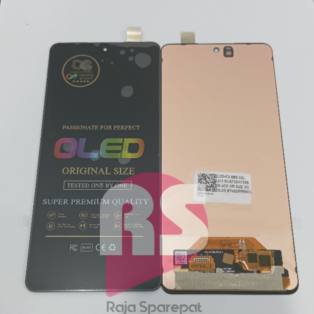 LCD + TOUCHSCREEN SAMSUNG A73 5G BLACK OLED OG SUPER