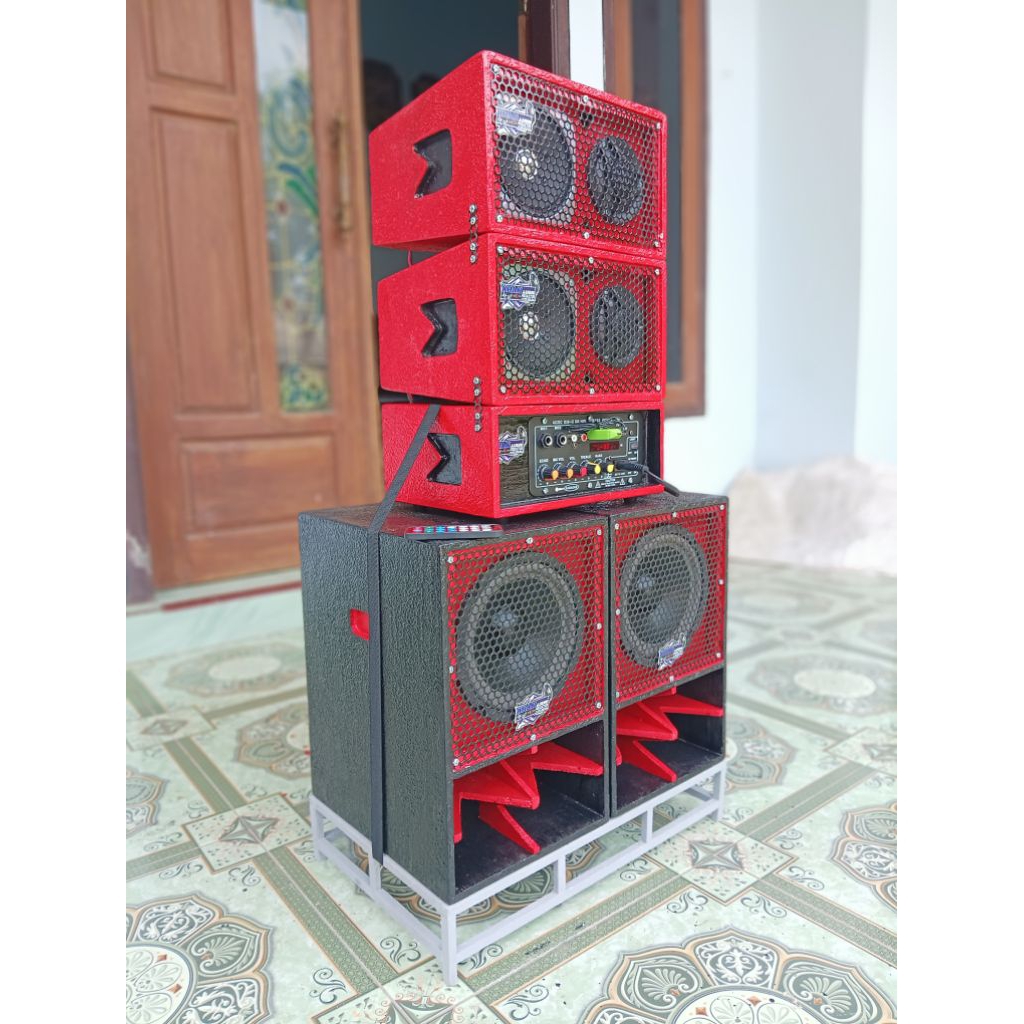 Sound System Miniatur Audio Music Paket Lengkap Fullset Siap Pakai 6 Inch Salon Miniatur