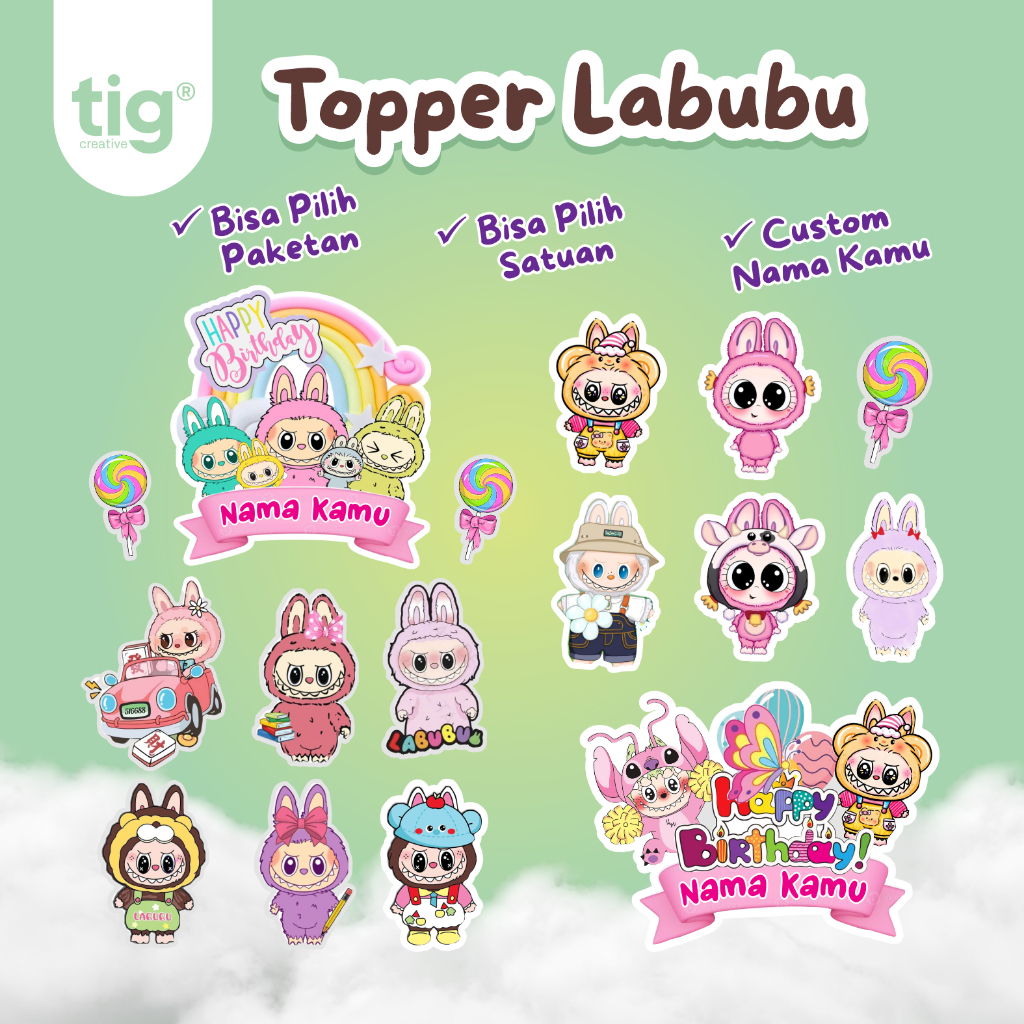 

Topper Ulang Tahun Labubu | Satuan & Paket