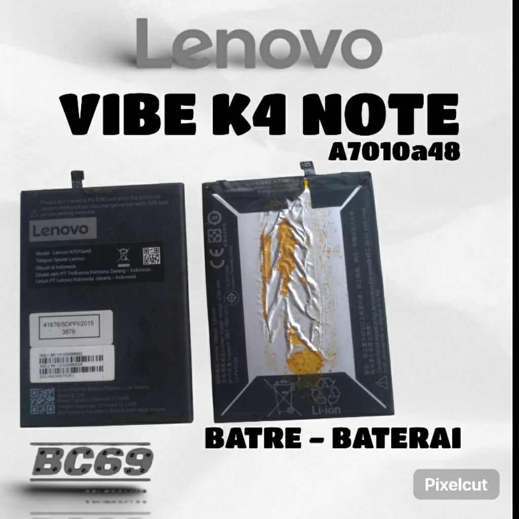 Batre Baterai Lenovo Vibe K4 Note A7010a48