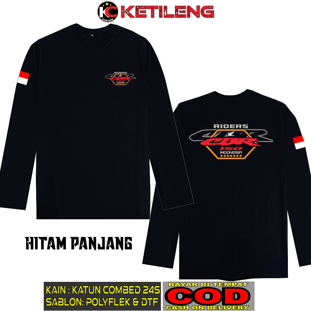 KAOS HONDA CBR 150 OLD MODEL 2 BAHAN COTTON COMBED 24S TEBAL BISA COD KAOS DISTRO KAOS KEREN