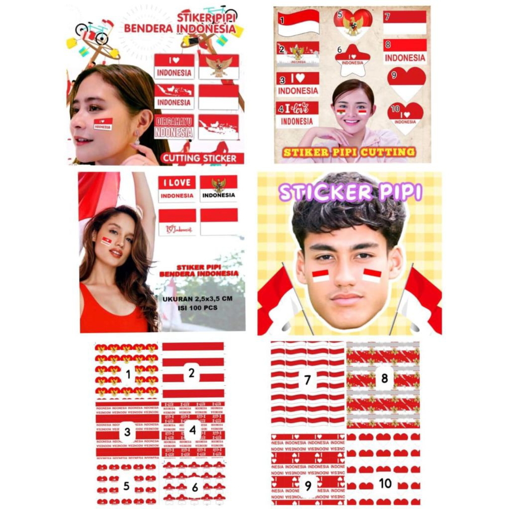 

stiker pipi merah putih (isi 100pcs)