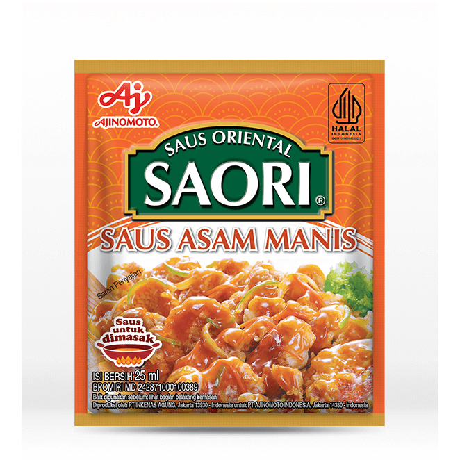 

Saori Saus Tiram/Asam Manis/Bulgogi /Lada hitam/Mentega/Teriyaki /Tiram