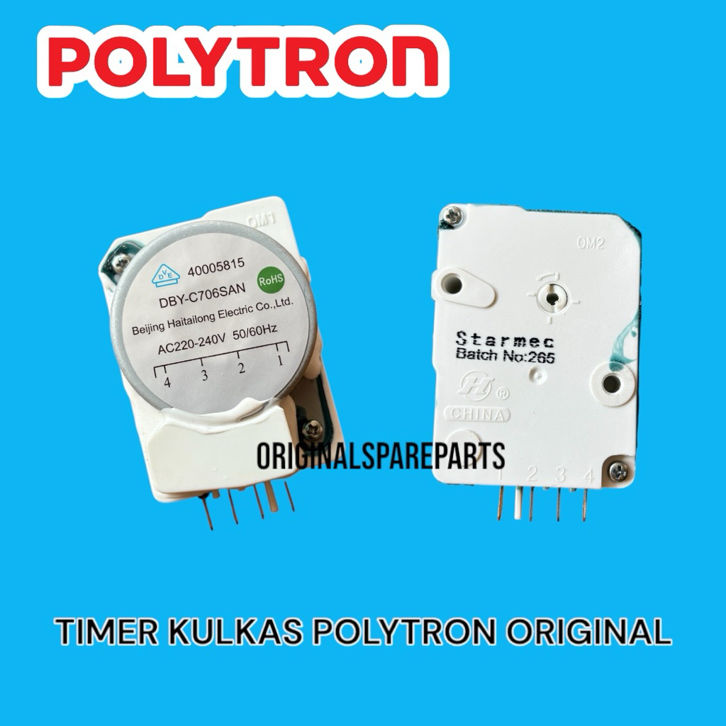TIMER KULKAS POLYTRON ORIGINAL DBY-C706SAN / TIMER KULKAS POLYTRON