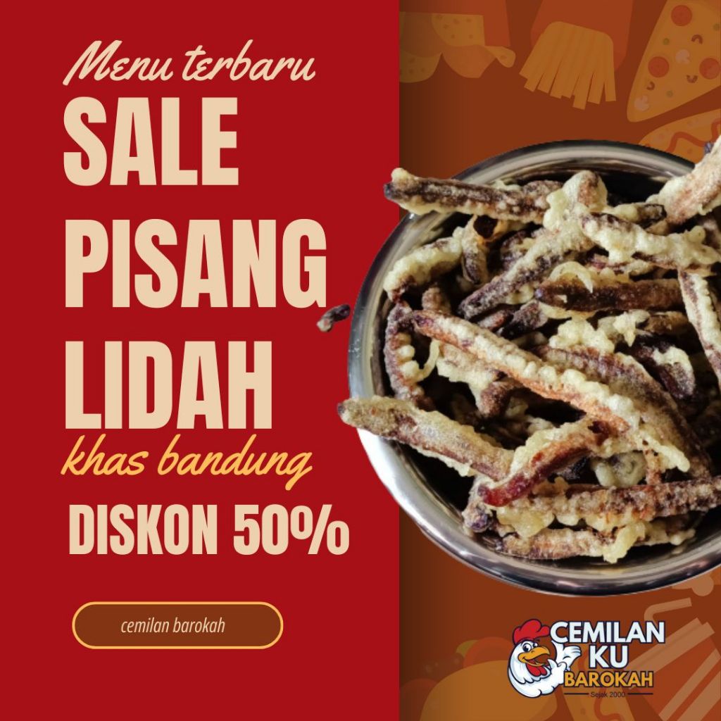 

SALE PISANG LIDAH KHAS BANDUNG 250g / 500g – Renyah & Manis | Oleh-Oleh Tradisional