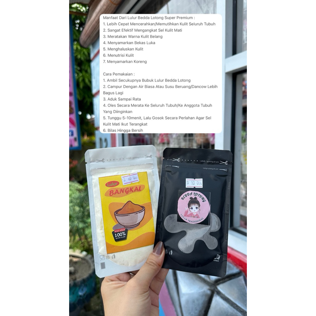 BEDAK LOTONG BUBUK/LULUR BEDDA LOTONG / BEDAK LOTONG / LULUR VIRAL /LULUR BANGKAL
