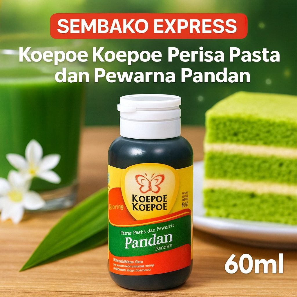 

Koepoe Koepoe Pasta Pandan 60ml – Perisa & Pewarna Makanan