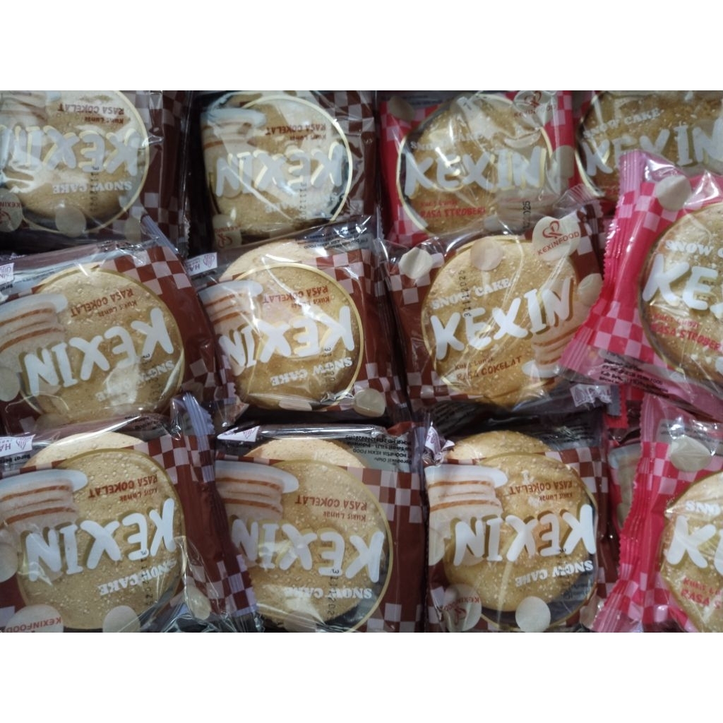 

Kexin Snow Cake Mix Rasa Cokelat & Stroberi 5 Pcs