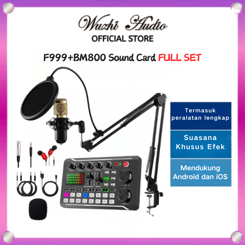 Wuzhi Audio | BM800 Condenser Microphone +F998 Soundcard Set / BM 800