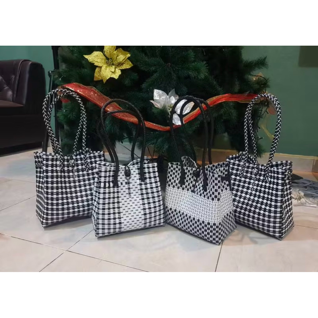 MAJID TAS HANDMADE - Tas Anyaman Plastik Tas Jali STYLIST Monochrome