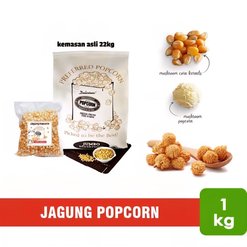 

Preferred Jumbo Mushroom Popcorn Repack 1Kg
