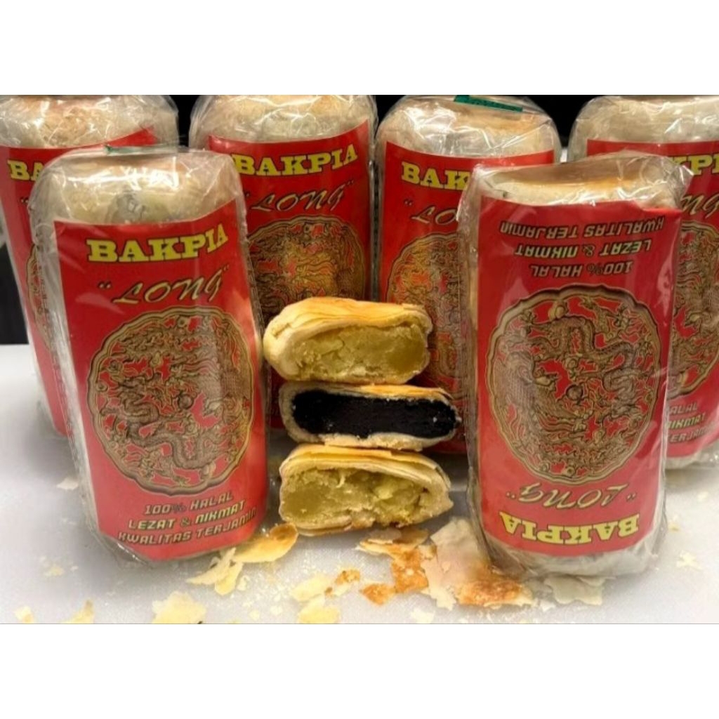 

Bakpia long kacang hijau ijo hitam tausa