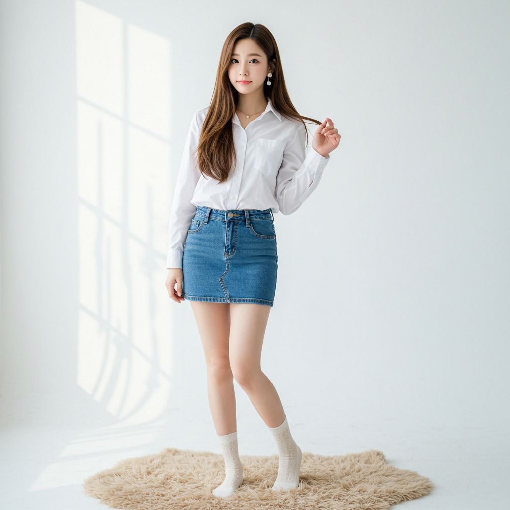 FLOKI Rok Mini Jeans Pendek Korean Style Kekinian