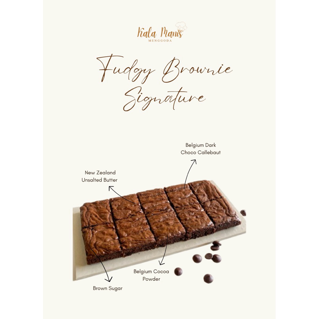 

Kalamanis - Fudgy Brownie Signature Callebaut | Brownies Panggang | Fudgy Brownie Callebaut