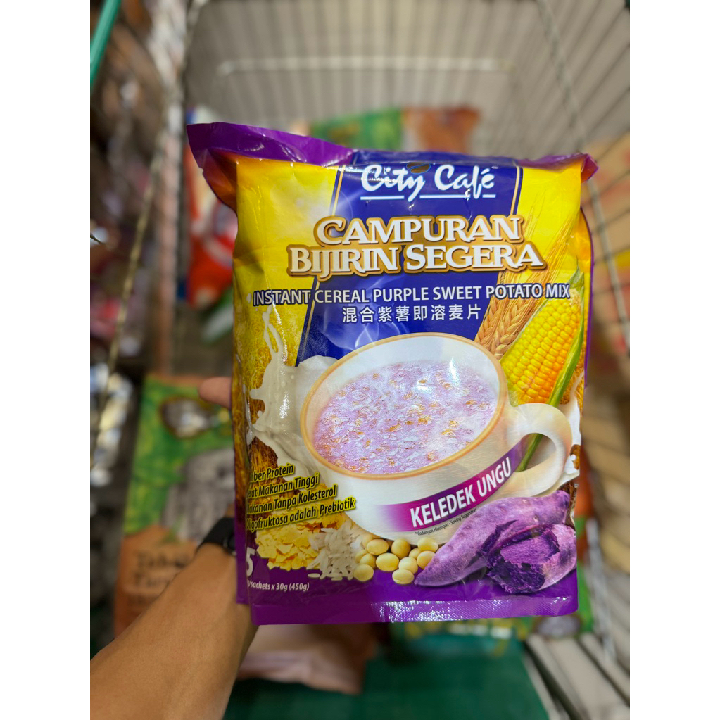 

city cafe cereal purple sweet potato / keledek ungu isi 15 sachets 450gr
