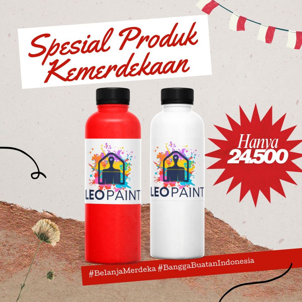 Cat Minyak Warna Merah Putih Untuk Kayu Besi dan Tembok Murah / Cat Minyak Kayu Spesial Agustusan