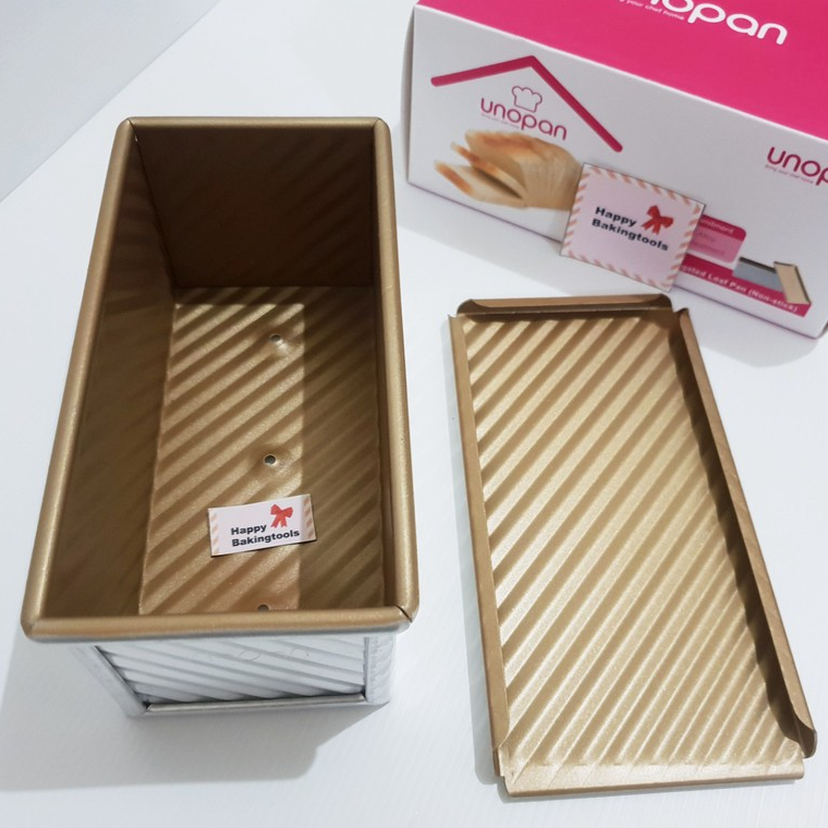 Unopan loaf pan bread corrugated baking cake kitchenware, Loyang panggang roti cake plus tutup  impo